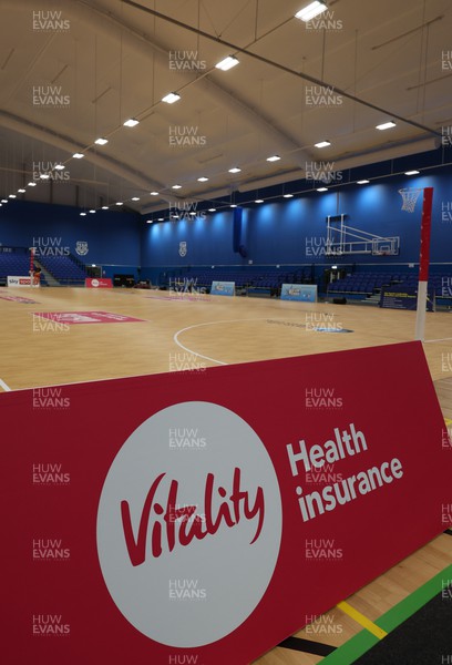 260222 - Severn Stars v Team Bath Netball, Vitality Netball Superleague 2022 - A general view of the Oxtalls Arena ahead of the match between Severn Stars and Team Bath Netball