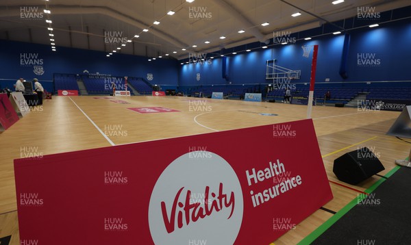 260222 - Severn Stars v Team Bath Netball, Vitality Netball Superleague 2022 - A general view of the Oxtalls Arena ahead of the match between Severn Stars and Team Bath Netball