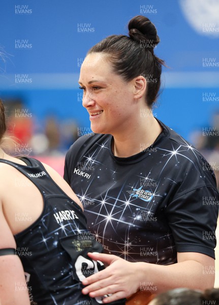 260222 - Severn Stars v Team Bath Netball, Vitality Netball Superleague 2022 - Catherine Tuivaiti of Severn Stars reacts during the match