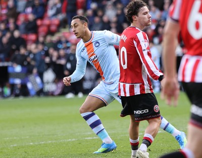 030426 - Sheffield United v Swansea City - Sky Bet Championship - Adam Idah of Swansea wheels away to celebrate after scoring the 2nd Swansea goal