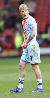 030426 - Sheffield United v Swansea City - Sky Bet Championship - Melker Widell of Swansea