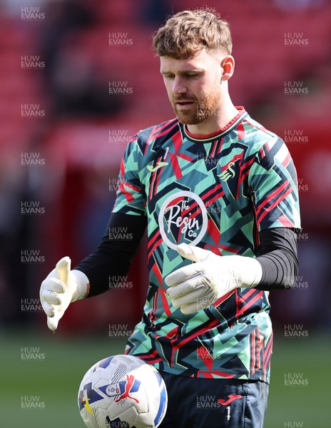 030426 - Sheffield United v Swansea City - Sky Bet Championship - Goalkeeper Andy Fisher  of Swansea