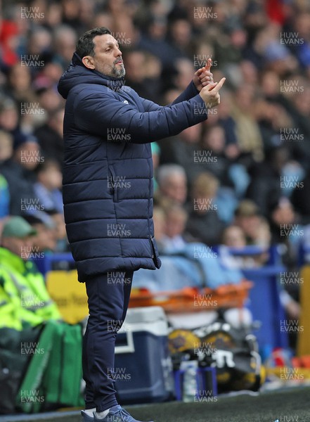 231223 - Sheffield Wednesday v Cardiff City - Sky Bet Championship - Manager Erol Bulut of Cardiff directs team