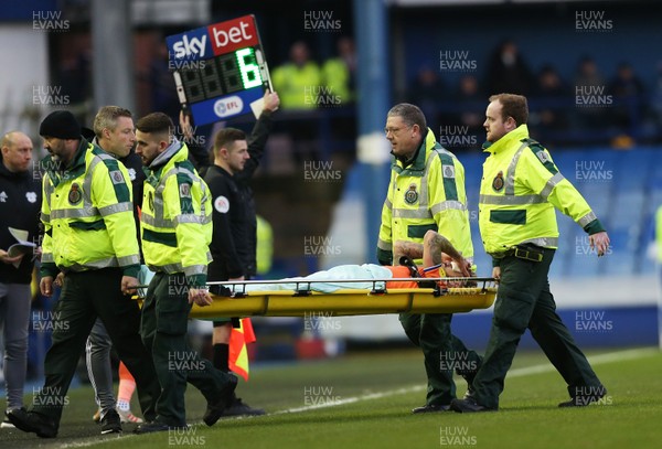 291219 - Sheffield Wednesday v Cardiff City - Sky Bet Championship - Nathaniel Mendez-Laing of Cardiff is carried off injured in the 1st half  