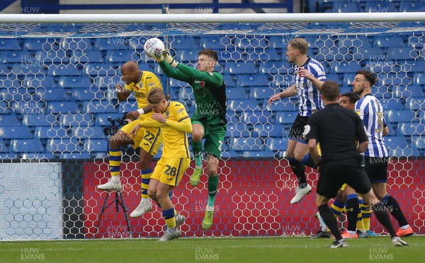 091119 - Sheffield Wednesday v Swansea City - Sky Bet Championship - a save by Freddie Woodman of Swansea in the early stages of the game 