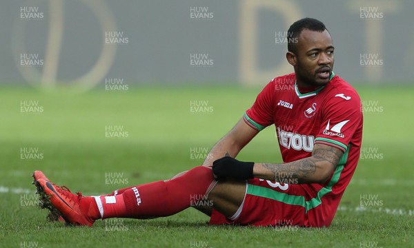 170218 - Sheffield Wednesday v Swansea City - FA Cup 5th Round - Dejected Jordan Ayew of Swansea City