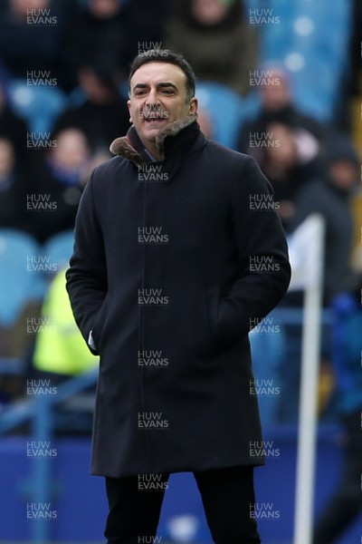 170218 - Sheffield Wednesday v Swansea City - FA Cup 5th Round - A frustrated Swansea Manager Carlos Carvalhal