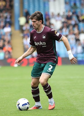 300825 - Sheffield Wednesday v Swansea City - Sky Bet Championship - Joshua Key of Swansea
