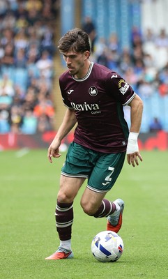 300825 - Sheffield Wednesday v Swansea City - Sky Bet Championship - Joshua Key of Swansea