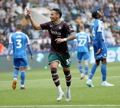 300825 - Sheffield Wednesday v Swansea City - Sky Bet Championship - Ronald of Swansea celebrates scoring the 2nd goal