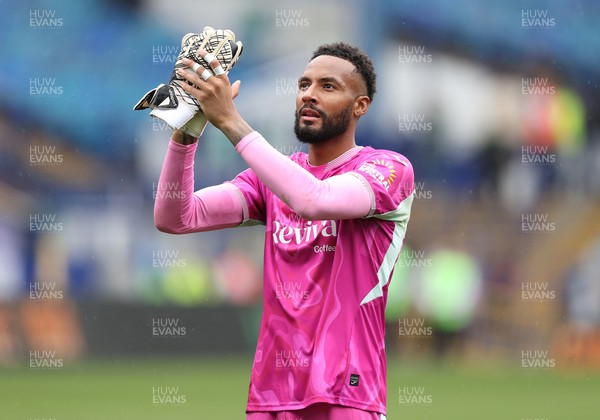 300825 - Sheffield Wednesday v Swansea City - Sky Bet Championship - Lawrence Vigouroux of Swansea applauds travelling fans at the end of the match