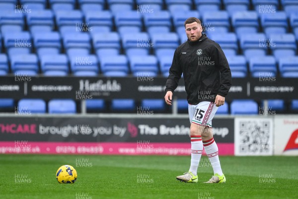 151125 - Shrewsbury Town v Newport County - Sky Bet League 2 - Lee Jenkins of Newport County during the pre-game warmup