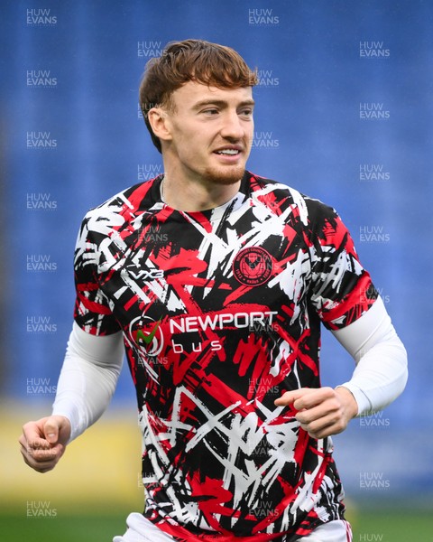 151125 - Shrewsbury Town v Newport County - Sky Bet League 2 - Michael Spellman of Newport County during the pre-game warmup
