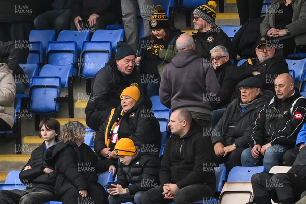151125 - Shrewsbury Town v Newport County - Sky Bet League 2 - Newport County Fans in attendance at todays game