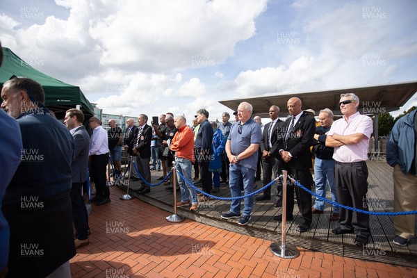 050925 - The Rugby Code Breaker statue in Cardiff Bay has had a new name plaque after William ‘Billy’ Boston has received his knighthood - 