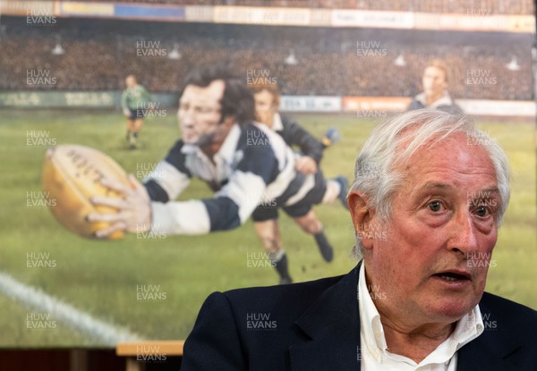 060722 - The Greatest Try Anniversary with Sir Gareth Edwards - Sir Gareth Edwards speaks to media in front of “The Greatest Try” a commissioned painting to mark Sir Gareth Edwards’ 75th birthday, 50th wedding anniversary and 50 years since scoring “The Greatest Try” for the Barbarians 