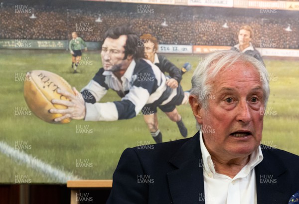060722 - The Greatest Try Anniversary with Sir Gareth Edwards - Sir Gareth Edwards speaks to media in front of “The Greatest Try” a commissioned painting to mark Sir Gareth Edwards’ 75th birthday, 50th wedding anniversary and 50 years since scoring “The Greatest Try” for the Barbarians 