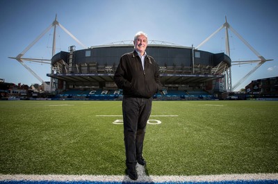 070815 - Sir Gareth Edwards at the BT Sport Cardiff Arms Park, in the shadow of the Millennium Stadium