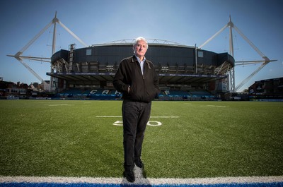 070815 - Sir Gareth Edwards at the BT Sport Cardiff Arms Park, in the shadow of the Millennium Stadium