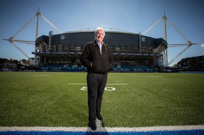 070815 - Sir Gareth Edwards at the BT Sport Cardiff Arms Park, in the shadow of the Millennium Stadium