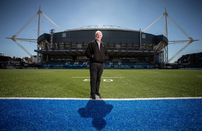 070815 - Sir Gareth Edwards at the BT Sport Cardiff Arms Park, in the shadow of the Millennium Stadium