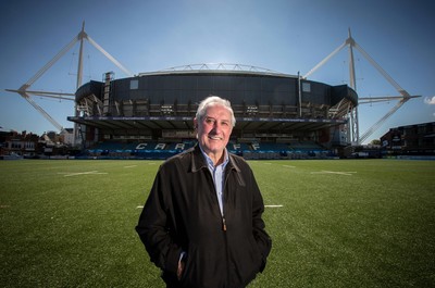 070815 - Sir Gareth Edwards at the BT Sport Cardiff Arms Park, in the shadow of the Millennium Stadium