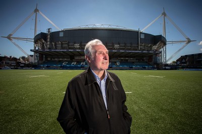 070815 - Sir Gareth Edwards at the BT Sport Cardiff Arms Park, in the shadow of the Millennium Stadium