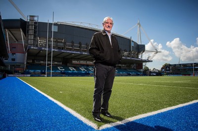 070815 - Sir Gareth Edwards at the BT Sport Cardiff Arms Park, in the shadow of the Millennium Stadium