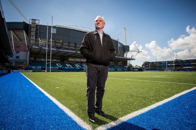 070815 - Sir Gareth Edwards at the BT Sport Cardiff Arms Park, in the shadow of the Millennium Stadium