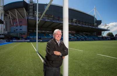 070815 - Sir Gareth Edwards at the BT Sport Cardiff Arms Park, in the shadow of the Millennium Stadium