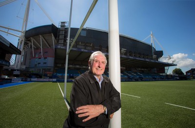 070815 - Sir Gareth Edwards at the BT Sport Cardiff Arms Park, in the shadow of the Millennium Stadium