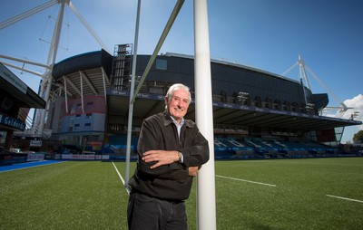 070815 - Sir Gareth Edwards at the BT Sport Cardiff Arms Park, in the shadow of the Millennium Stadium