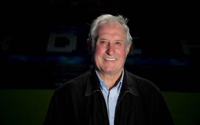 070815 - Sir Gareth Edwards at the BT Sport Cardiff Arms Park, in the shadow of the Millennium Stadium