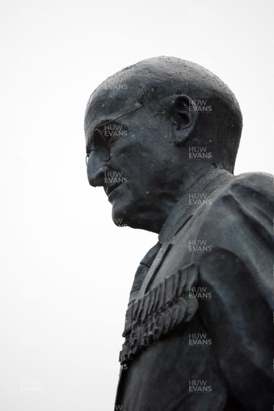 15.11.09 Sir Tasker Watkins Statue... The statue of   Sir Tasker Watkins is unveiled at the entrance to the Millennium Stadium in Cardiff. 