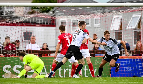 040722 - Sligo Rovers v Bala Town, UEFA Europa Conference League 2022/23 First Qualifying Round Second Leg - David Edwards of Bala Town celebrates after scoring his side's first goal