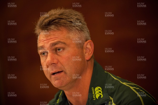 041113 - South Africa Rugby Press Conference, Hilton Hotel, Cardiff - South Africa rugby coach Heyneke Meyer during press conference