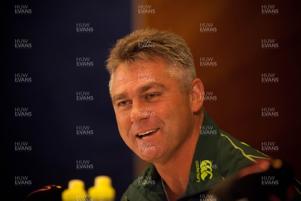 041113 - South Africa Rugby Press Conference, Hilton Hotel, Cardiff - South Africa rugby coach Heyneke Meyer during press conference