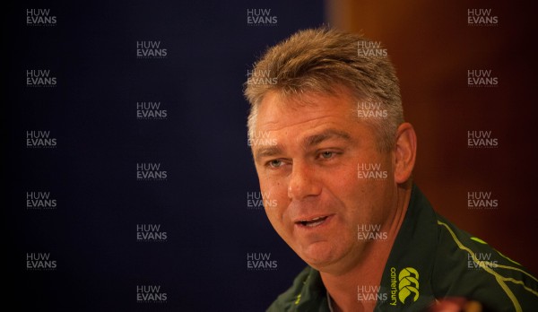 041113 - South Africa Rugby Press Conference, Hilton Hotel, Cardiff - South Africa rugby coach Heyneke Meyer during press conference