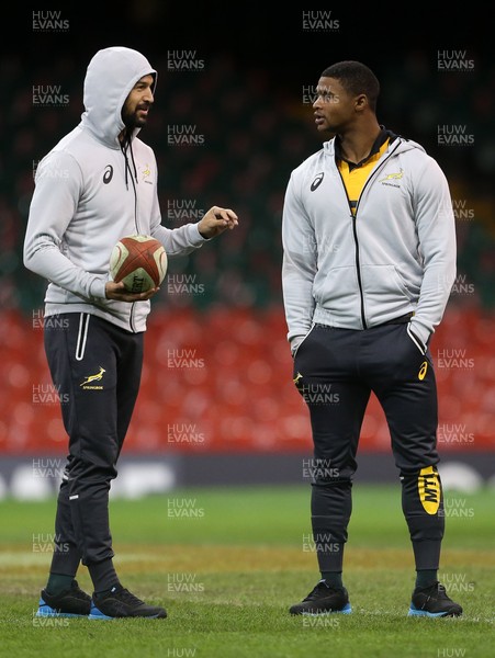 011217 - South Africa Captains Run - Dillyn Leyds and Warrick Gelant during training