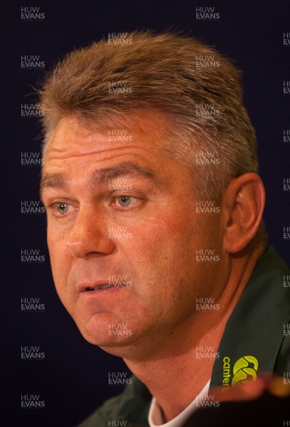 061113 - South Africa Rugby Team Announcement, Cardiff - South Africa rugby coach Heyneke Meyer discusses the Springbok team selection for the game against Wales at press conference