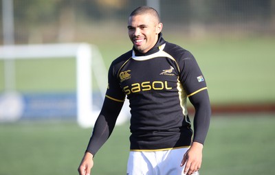 08.11.10 .. South Africa Rugby training session, Treforest -  South Africa's Bryan Habana during training session    