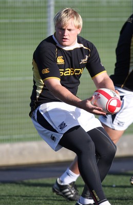 08.11.10 .. South Africa Rugby training session, Treforest -  South Africa's Dewald Potgieter during training session    