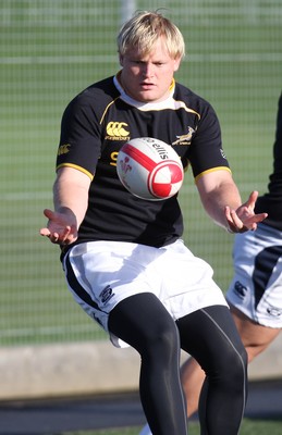 08.11.10 .. South Africa Rugby training session, Treforest -  South Africa's Dewald Potgieter during training session    