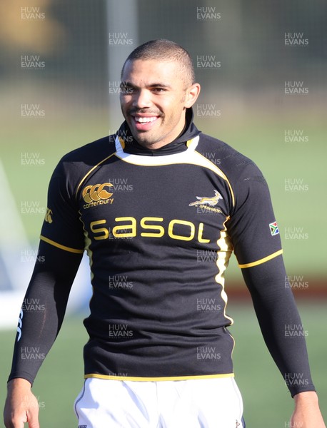 08.11.10 .. South Africa Rugby training session, Treforest -  South Africa's Bryan Habana during training session    