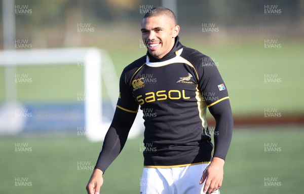 08.11.10 .. South Africa Rugby training session, Treforest -  South Africa's Bryan Habana during training session    