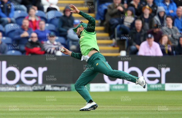 150619 - South Africa v Afghanistan - ICC Cricket World Cup 2019 - Aiden Markram of South Africa catches Gulbadin Naib
