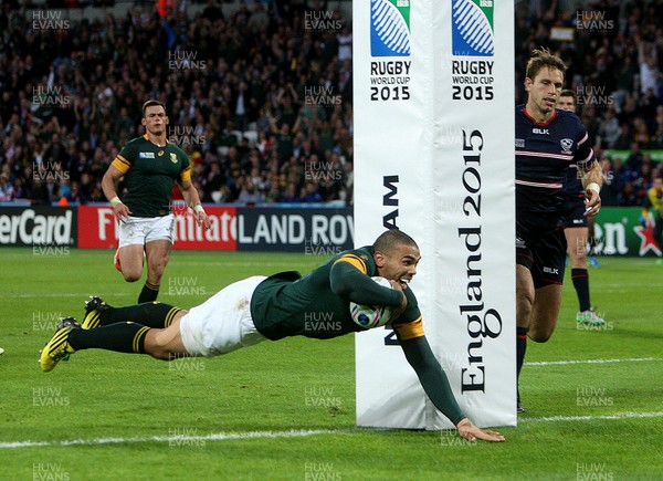 071015  - South Africa vs USA -  IRB Rugby World Cup 2015 Pool B -Bryan Habana of South Africa scores his 2nd try