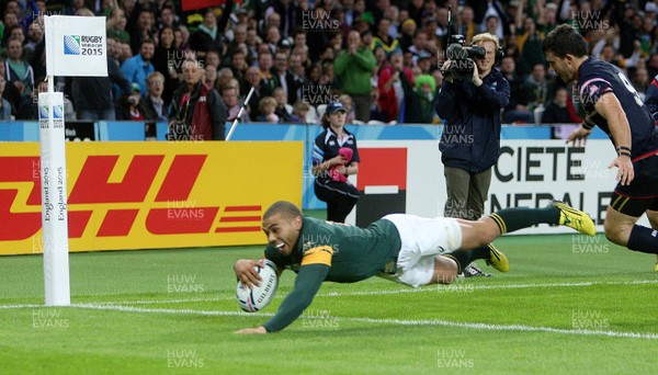 071015  - South Africa vs USA -  IRB Rugby World Cup 2015 Pool B -Bryan Habana of South Africa scores his 3rd try