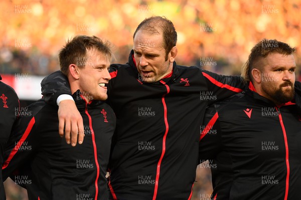 020722 - South Africa v Wales - Castle Lager Incoming Series 2022 First Test - Nick Tompkins and Alun Wyn Jones of Wales