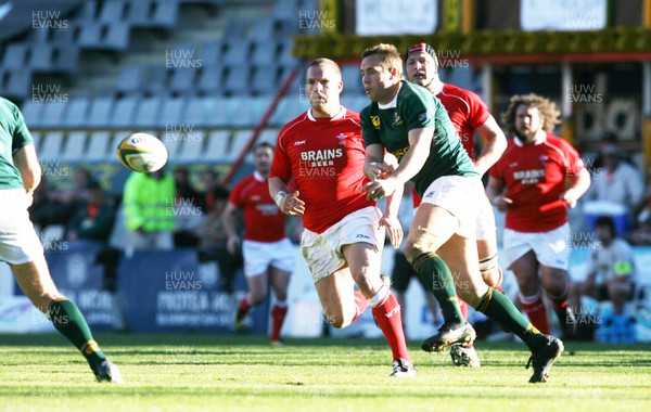 07.06.08 South Africa v Wales, Bloemfontein... South Africa's Butch James attacks. 